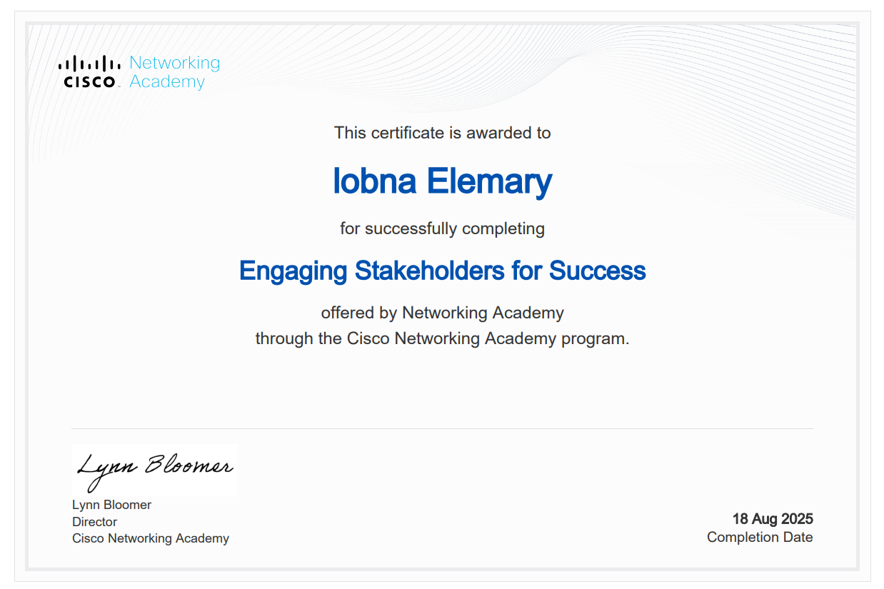 Engaging Stakeholders for Success_certificate